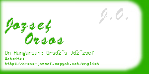 jozsef orsos business card